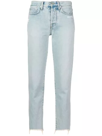 Off-White Cropped-Tapered-Jeans