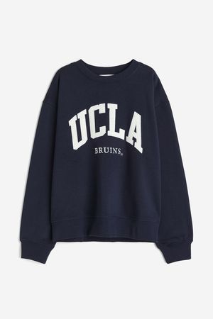 Sweatshirt with Motif - Dark blue/UCLA Bruins - Ladies | H&M US