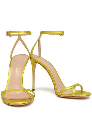 Metallic pebbled-leather sandals | CASADEI | Sale up to 70% off | THE OUTNET