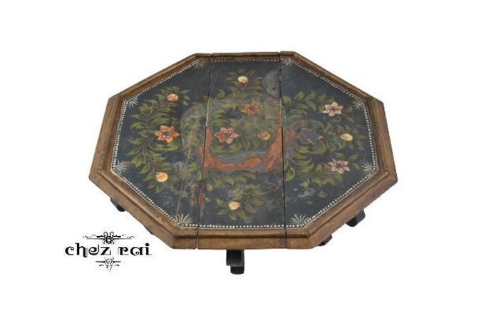Vintage Beautiful Folding Wooden Hand Painted Tea Table - Etsy