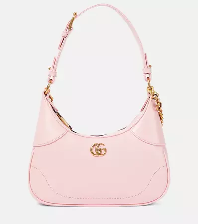 Aphrodite Small Leather Shoulder Bag in Pink - Gucci | Mytheresa