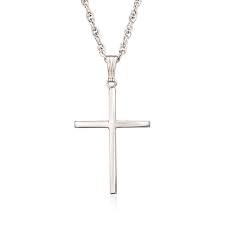 silver cross necklace - Google Search