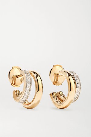 Rose gold 18-karat rose gold diamond hoop earrings | Pomellato | NET-A-PORTER