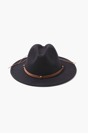 Faux Leather-Trim Fedora | Forever 21