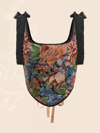 Floral Pattern Tie Shoulder Lace Up Back Asymmetrical Hem Tank Top | SHEIN USA