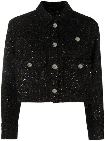 Maje Sequinned Tweed Jacket - Farfetch