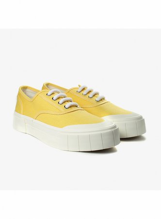 ACE. Sunshine Yellow Low Top Trainer by Good News / Shoes | Young British Designers
