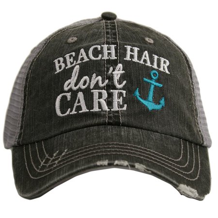 Beach Hair Don't Care Anchor Hat- Blue - Jersey4Sure