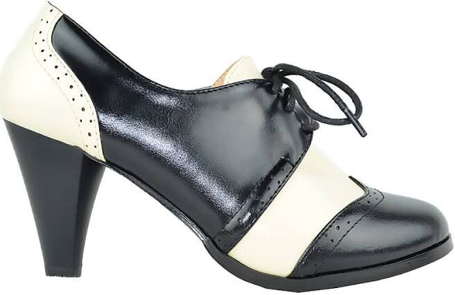 Black White Oxford Heels