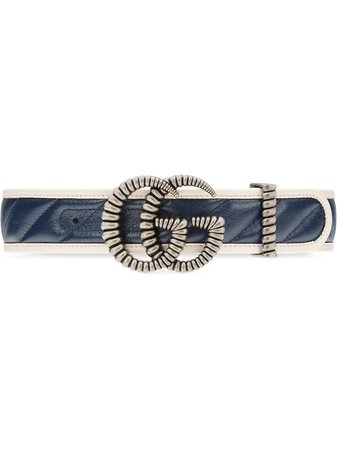 Gucci Torchon Double G Belt 5762020OLFN Blue | Farfetch