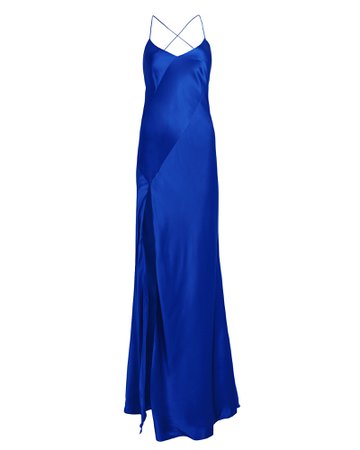 Michelle Mason | Bias Cut Silk Charmeuse Gown | INTERMIX®