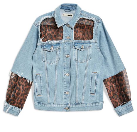 patchwork leopard print jacket