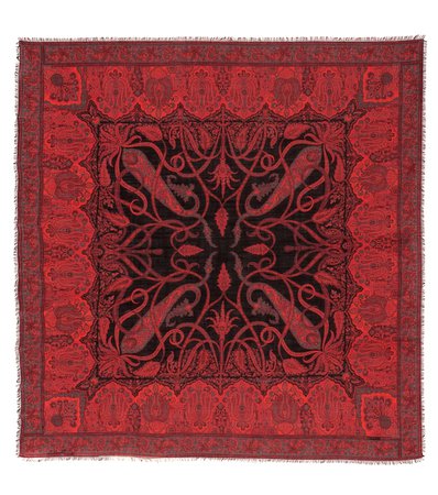 Etro Paisley-Print Wool And Silk Scarf