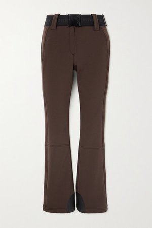 Pippa Belted Flared Ski Pants - Brown