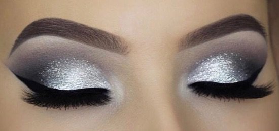 silver eye makeup