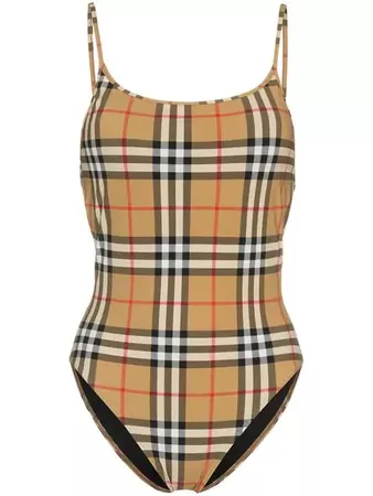 Burberry Vintage Check Swimsuit - Farfetch