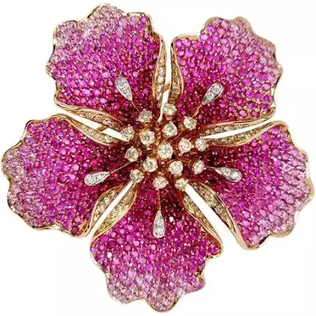 flower gemstone  ring - Google Search