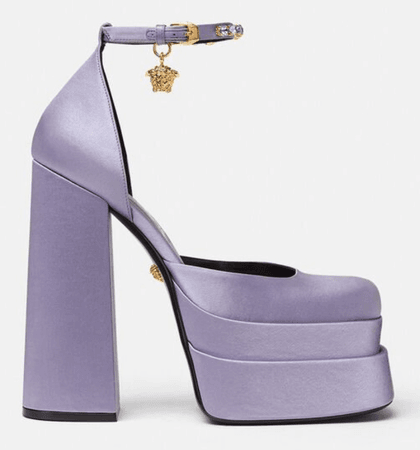 Versace platform heel violet