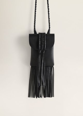 Fringe leather bag - Women | Mango USA