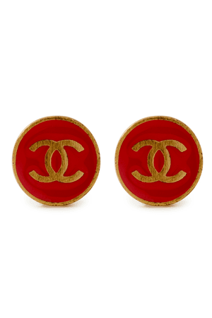 Red Chanel Earrings