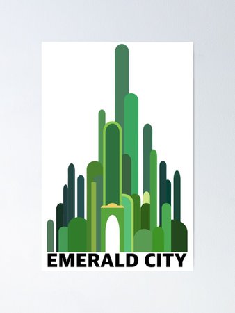 "Emerald City in Oz" Poster by danielleartsy | Redbubble