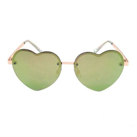 heart green sunglasses