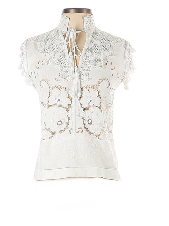 white cotton embroidered blouse top shirts