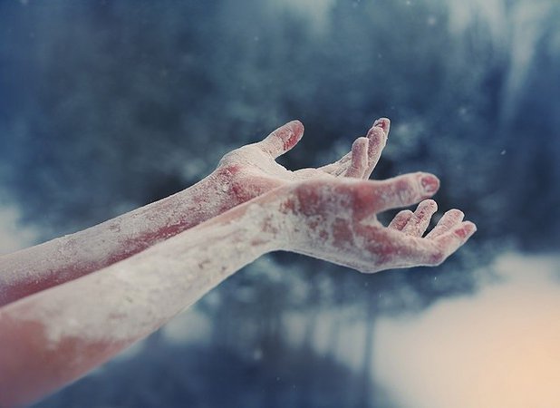 frozen hand