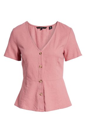 VERO MODA Milo Button-Up Top pink