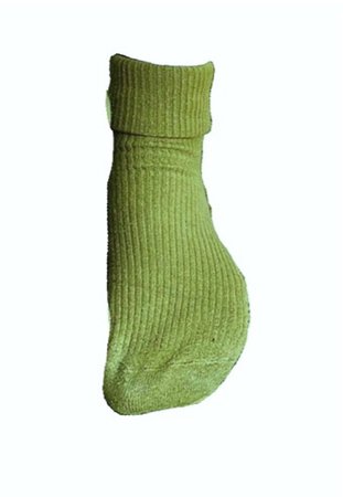 green chenille socks