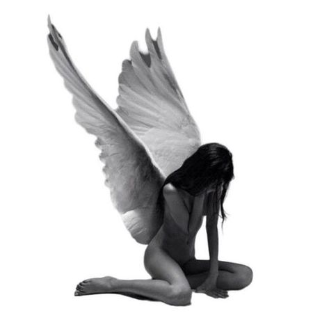 sad angel woman