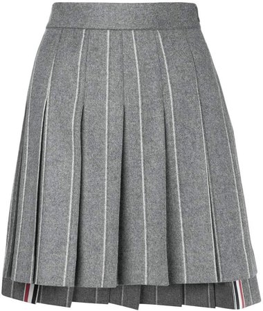 Shadow Stripe Flannel Miniskirt