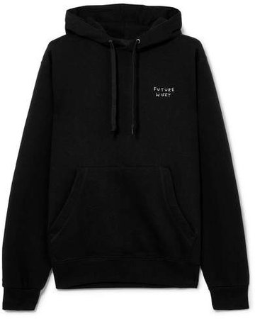 YEAH RIGHT NYC - Future Wifey Embroidered Cotton-blend Jersey Hoodie - Black