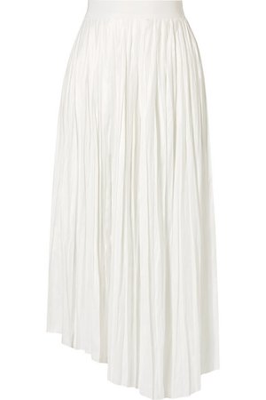 Isabel Marant | Dolmen asymmetric pleated satin midi skirt | NET-A-PORTER.COM