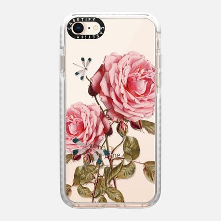 Dragonflies and Roses (Clear) - Casetify