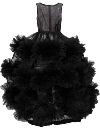 Molly Goddard - Harriet Tiered Tulle Gown - Black