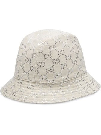 Gucci metallic logo-jacquard bucket hat