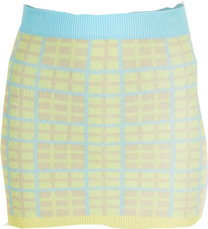 yellow green and blue skirt