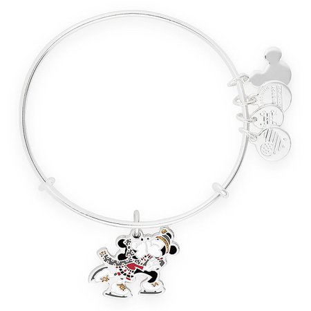 Mickey and Minnie Mouse Ice Skating Bangle by Alex and Ani | shopDisney