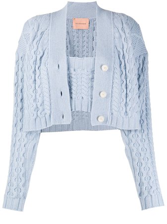 Shop blue Andamane Forget Me Not twin-set cardigan with Express Delivery - Farfetch