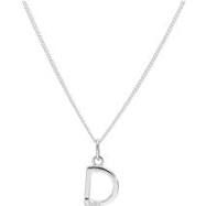 sterling silver necklace letter d