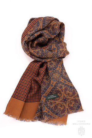 orange paisley scarf