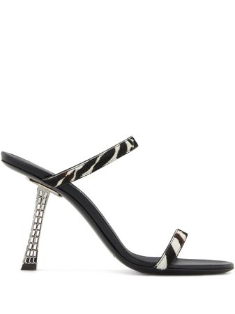 Giuseppe Zanotti Farrah Zebra Sandals I900053001 Black | Farfetch