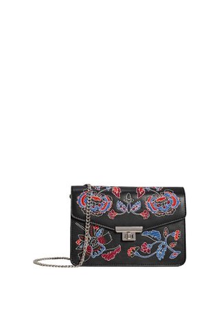 MANGO Floral embroidery bag