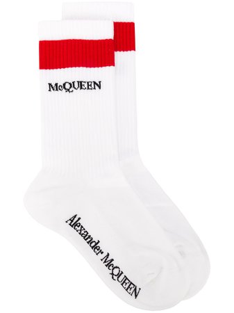 Alexander McQueen Logo Knitted Socks - Farfetch