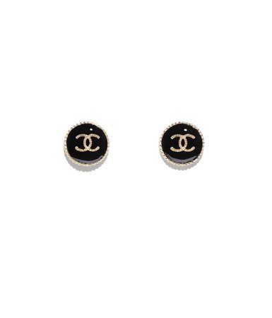 Chanel black chanel earrings | ShopLook