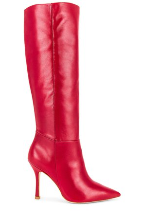 Larroude Kate Boot in Cherry Red | REVOLVE