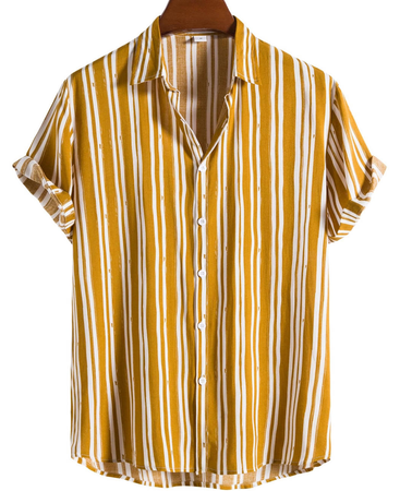mustard striped shirt