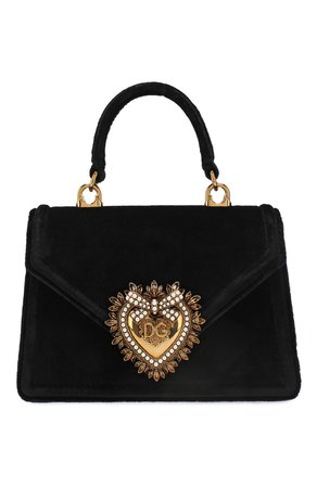 Женская сумка devotion small DOLCE & GABBANA черная цвета — купить за 82750 руб. в интернет-магазине ЦУМ, арт. BB6711/AV218