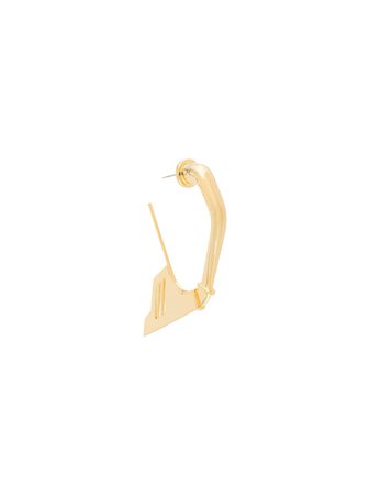 Ambush Asymmetric Hoop Earring 12112126 Gold | Farfetch